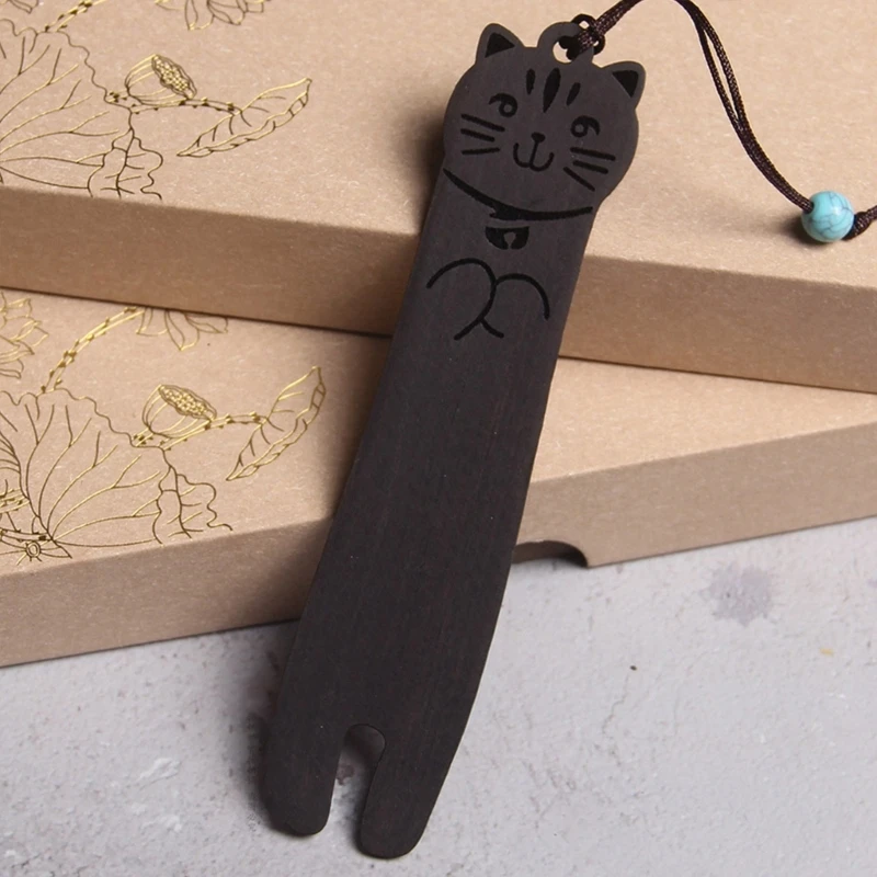 1 para ręcznie robionych zakładek urocze koty zakładka do książek rzeźbione zakładki do książek znaczniki stron