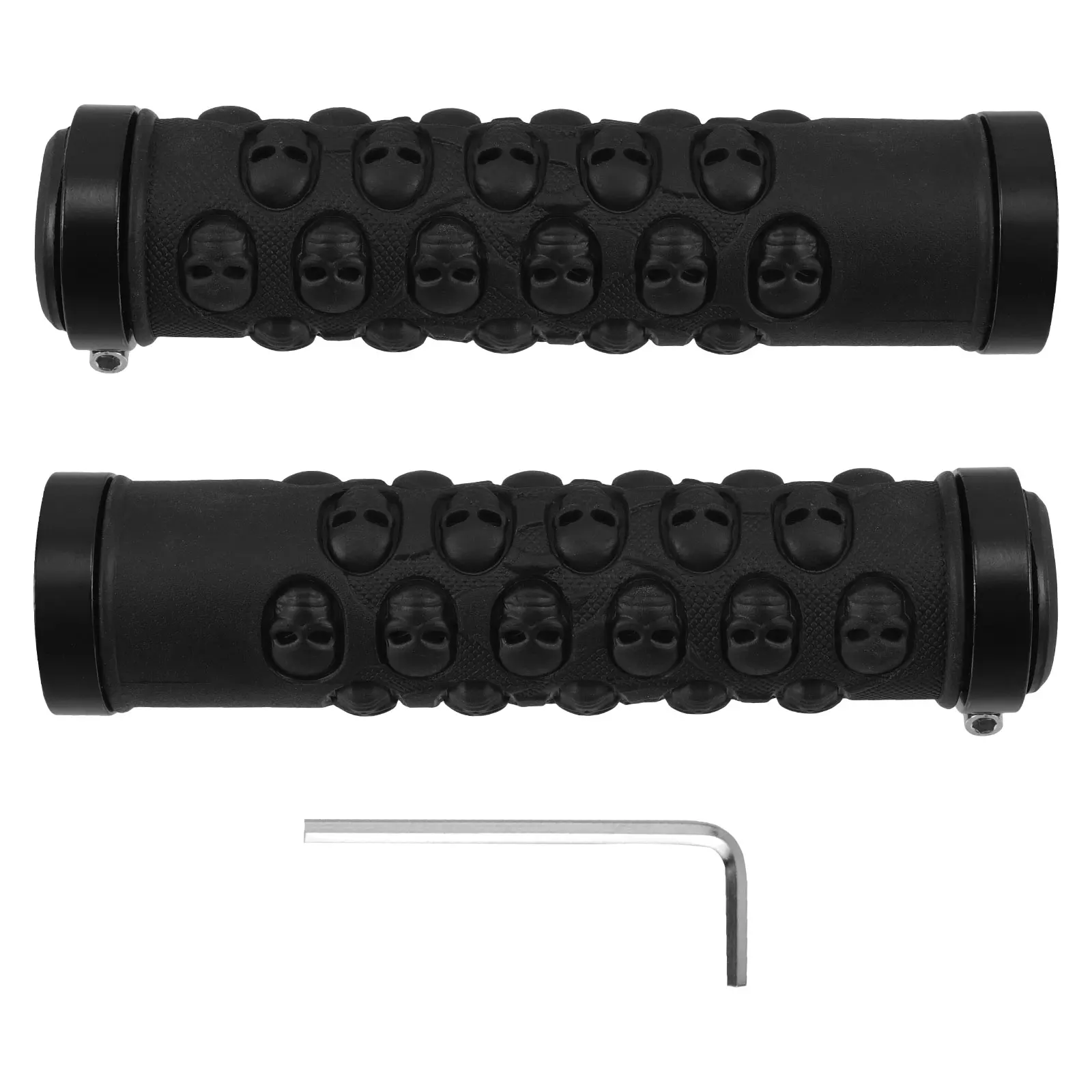 

2pcs Skull Design Mountain Handlebar Non Slip Bicycle Handle Grips Replacement Hand Grips For Bike Easy Installation Shock