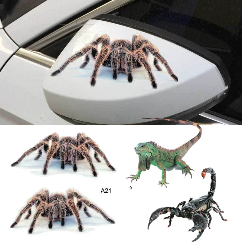 3D Spider Lizard Scorpion Car Sticker Waterproof Pvc Car-styling Auto Decal Car Bonnet Animal Stickers Automobile Decoration