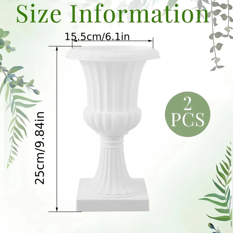 2Pcs European Vertical Striped Tall Flower Pot Mini Planter For Diorama Model Home Balcony Garden Desktop Scene Ornament Craft