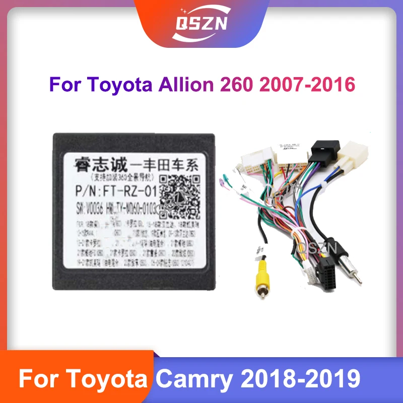 

Car 16pin Audio Wiring Harness With Canbus Box For Toyota Camry 2018 2019 Allion 260 2007-2016 Wire Adapter