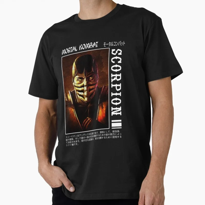 Retro Arcade Game Mortal Kombat Gift T shirt 0708 Unisex Gamer Tee Fire Warrior Scorpion Graphic clothes All size tops S-6XL