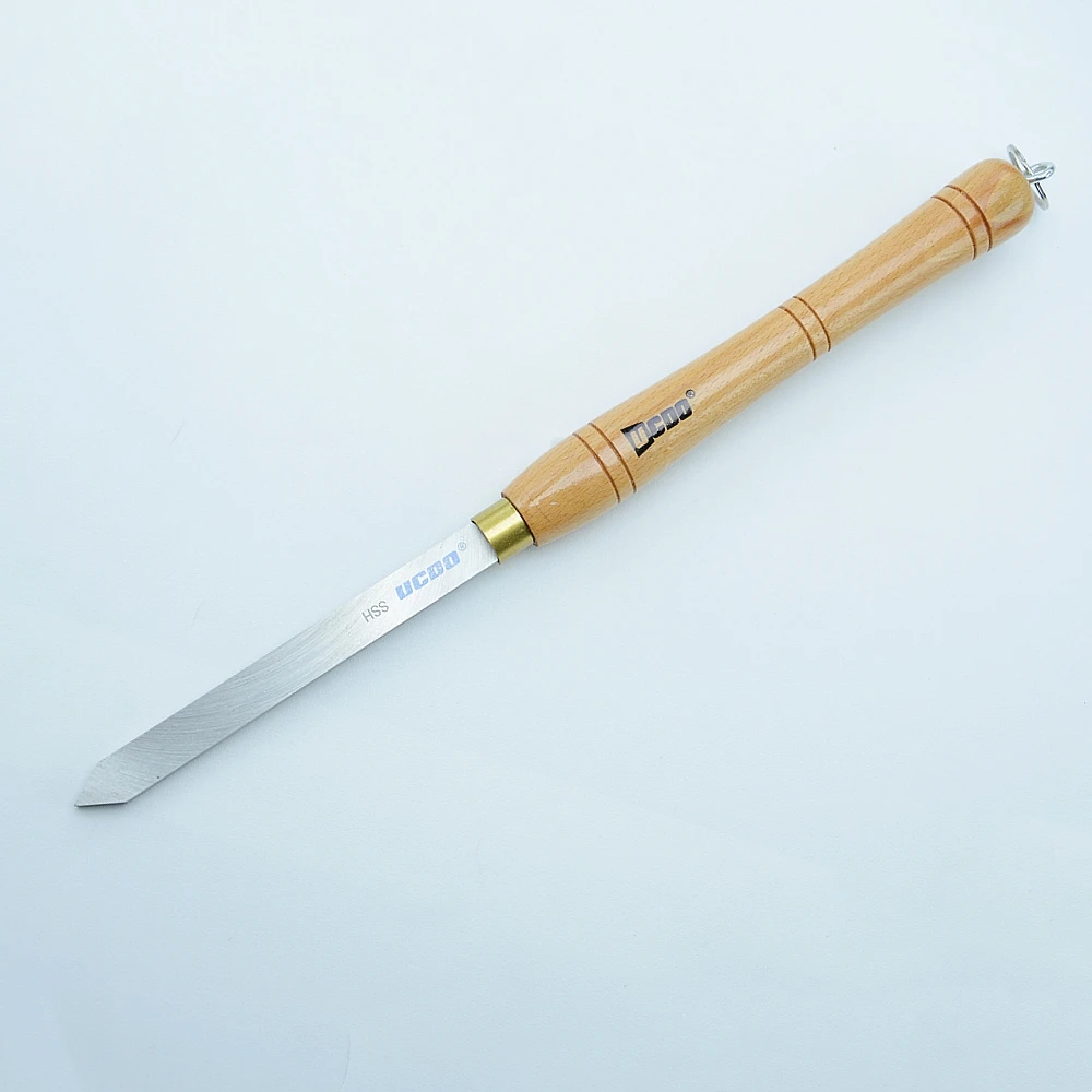 UCDO 16mm HSS Diamond Parting Woodturning Tools Wood Lathe Cut-off Turning Tipped Chisels HSS Blade With Hanging Rings