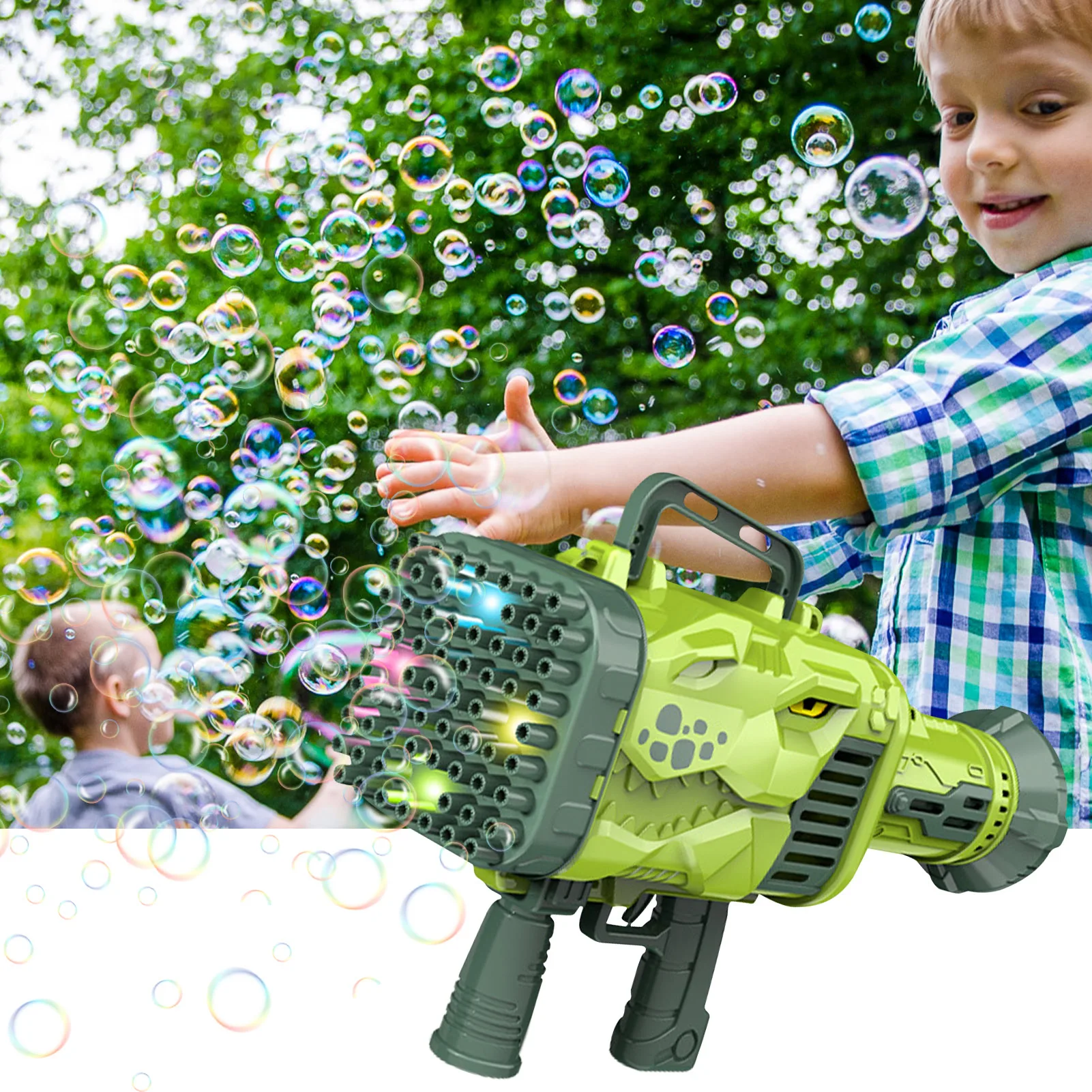 2022 Summer Kids Toys Bubble Maker Machine bambini Outdoor Bubble Maker Machine Dinosaur Bubble Machine ragazzi regali di compleanno