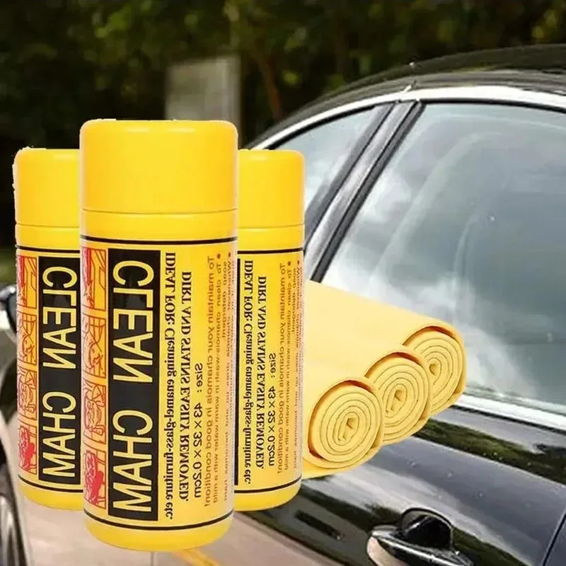 1 Peça de Pano de Limpeza de Camurça Super Absorvente de Secagem Rápida para Lavagem de Carros e Detalhamento Automotivo, Cor Aleatória