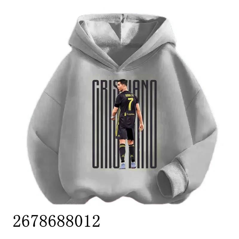 Football Star Ronaldo Hoodie Kids Clothes Boy Clothing Jersey Baby Girls Clothes CR7 Sweatshirt Children Marios Multicolour Tops