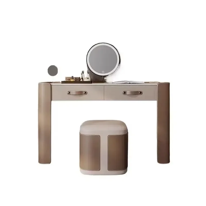Gz-9 Italian Light Luxury Dressing Table Integrated Storage Cabinet Master Bedroom Simple Minimalist Style Makeup Table Desk