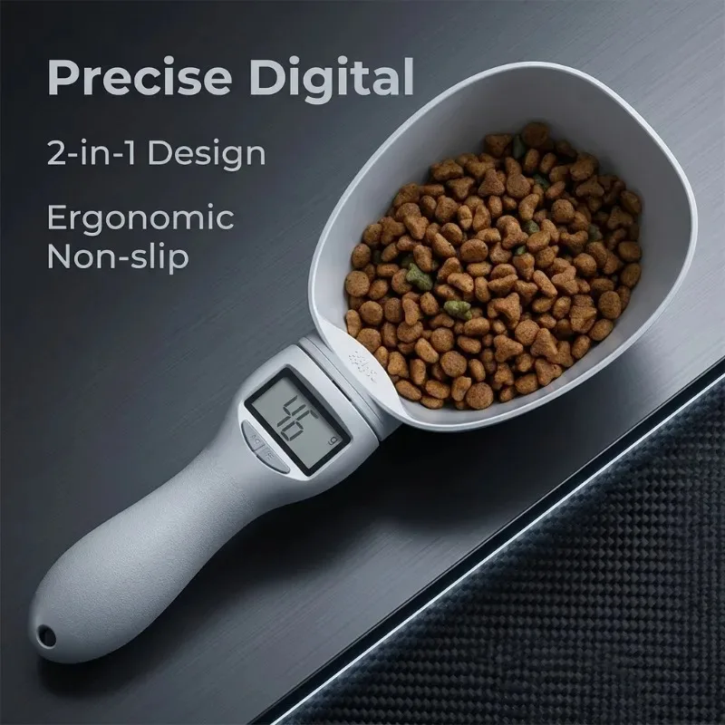 Pet Food Scale LCD Electronic Precision Weighing Tool Dog Cat Feeding Food Measuring Spoon Digital Display Kitchen Scale