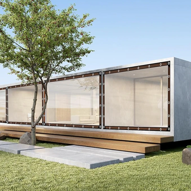 

0,1 мм синяя сторона, настраиваемый полиэтиленовый прозрачный павильон Seitenteil, садовая палатка, уличное окно, водонепроницаемая и теплоизоляция