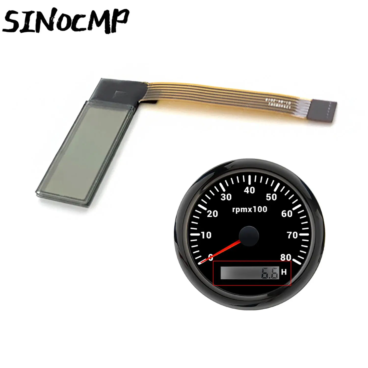 

1 Pc VDO Tachometer LCD Screen For Kenworth Truck JCB Volvo Penta Boat Yanmar Marine Hour Meter Display Gauges Dash Panels