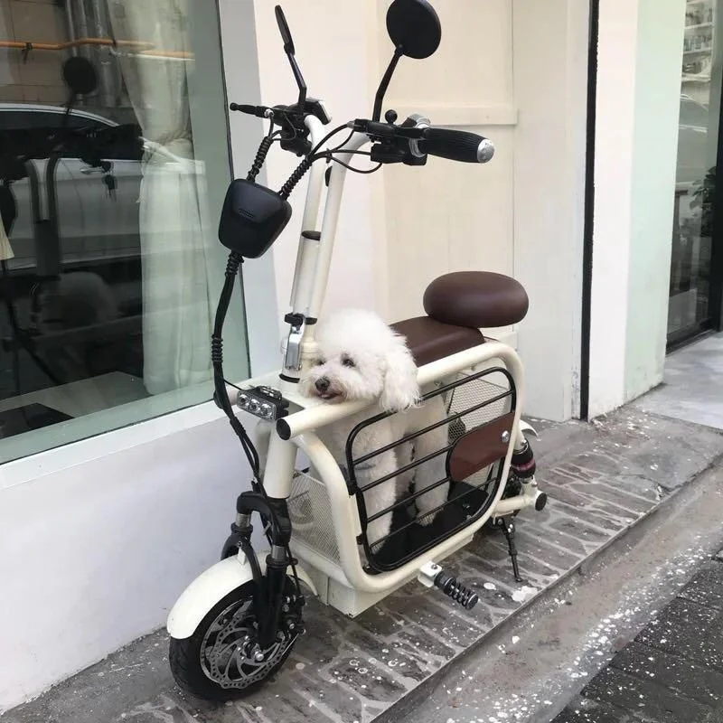 Scooter Eléctrico de 350W-2000W para Mascotas, Perros y Gatos, Bicicleta para Mascotas, Scooter Eléctrico Urbano, Motocicleta Tipo Helicóptero, Carro para Perros