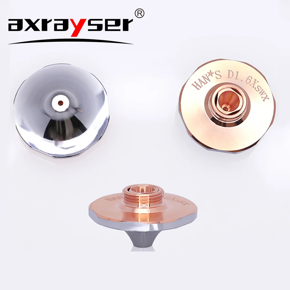 HANS Laser Nozzles DX DE Double Layer Chrome Plated D28 M11 for CNC Fiber Cutting Machine Parts