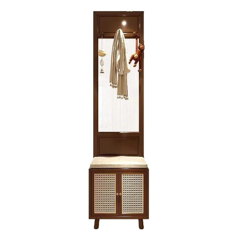 

French medieval style living room glass screen partition cabinet opposite the door entrance entrance art ca