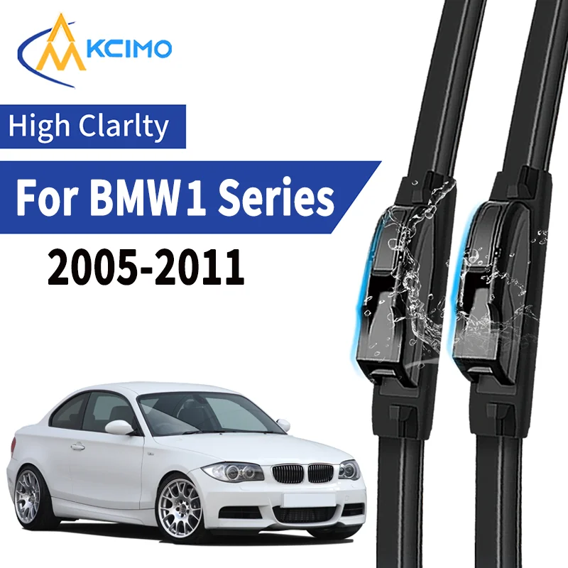 

2pcs Durable Silent Windscreen Wipers for BMW 1 Series 2005-2011 Rubber Wiper Blades Quiet All-Weather Car Accessories
