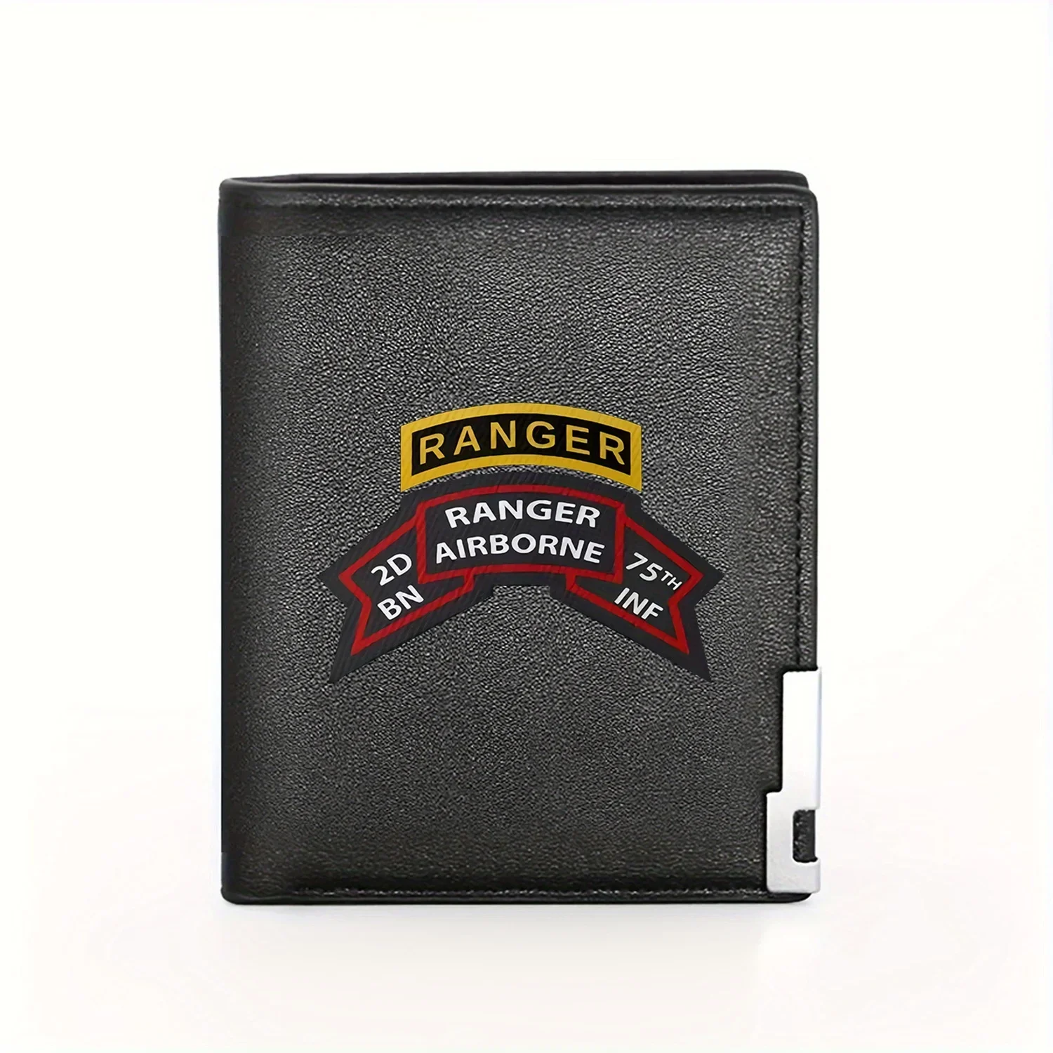 

Ranger Airborne 2D BN 75th INF Unit Patch Военная эмблема Деловой мужской повседневный элегантный простой практичный качественный кошелек Стильный P