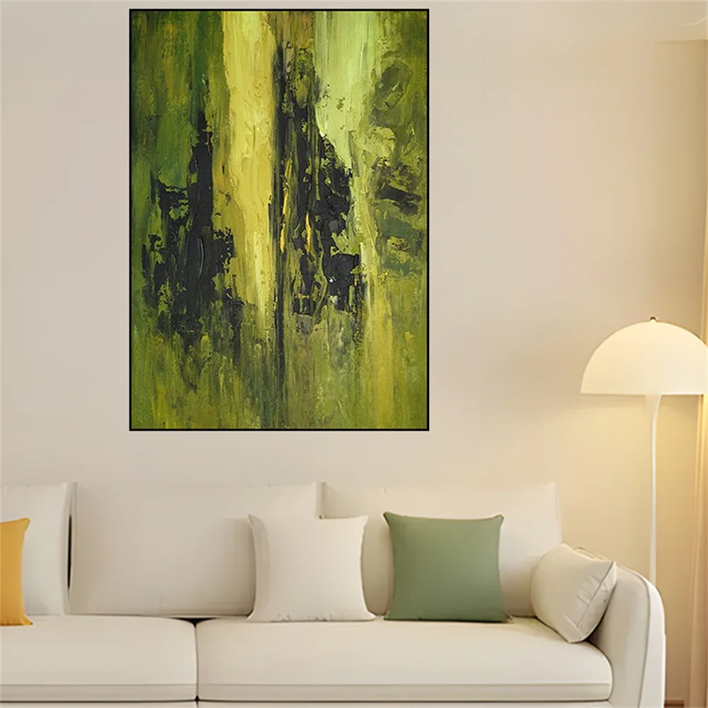 

100% Handmade Oil Paintings Decor Living Room Pop Sofa Background Gold Foil Poster Nordic Style Grainy Canvas Mapping Mural