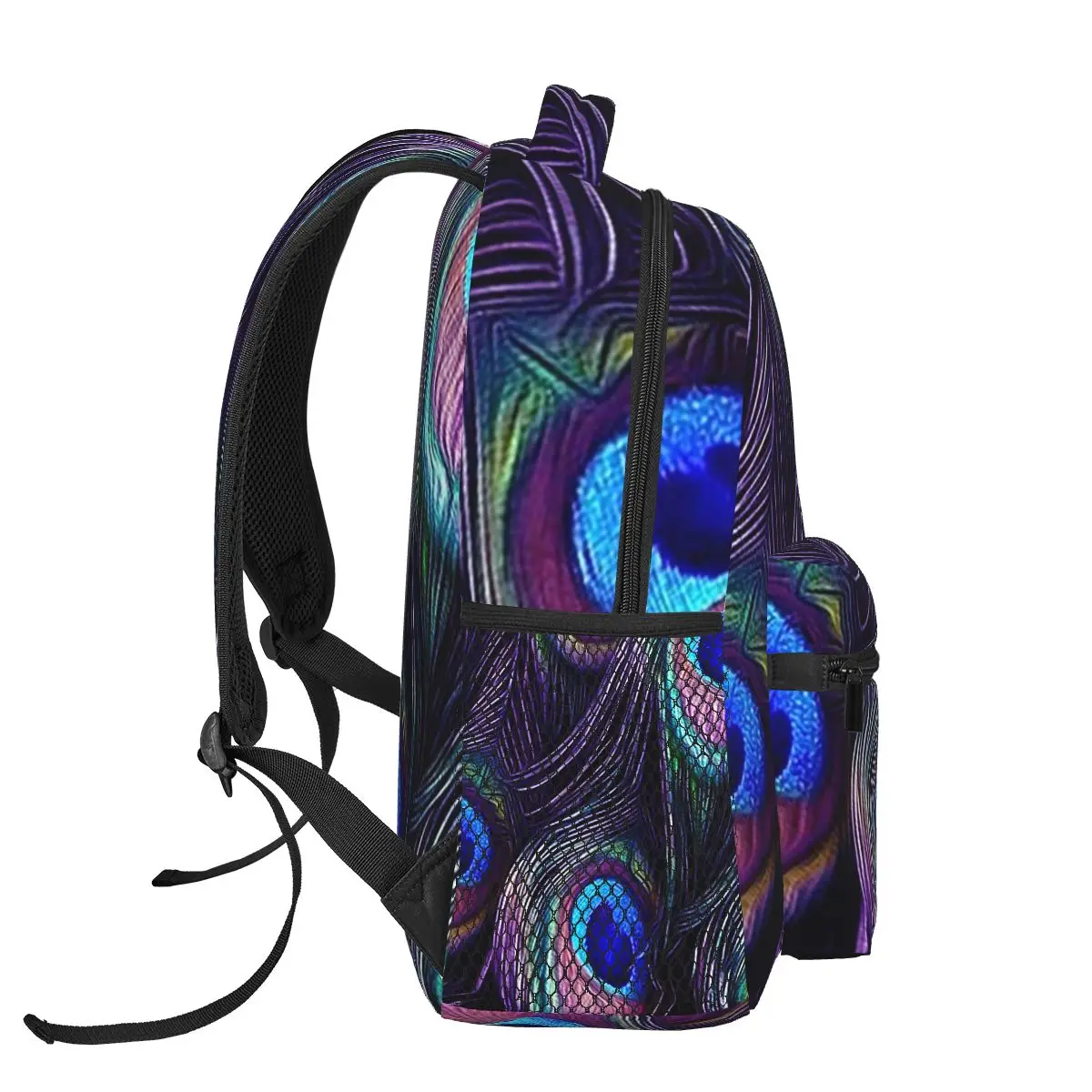 Peacock Feather Backpacks Boys Girls Bookbag Children School Bags Cartoon Travel Rucksack Shoulder Bag Large Capacity