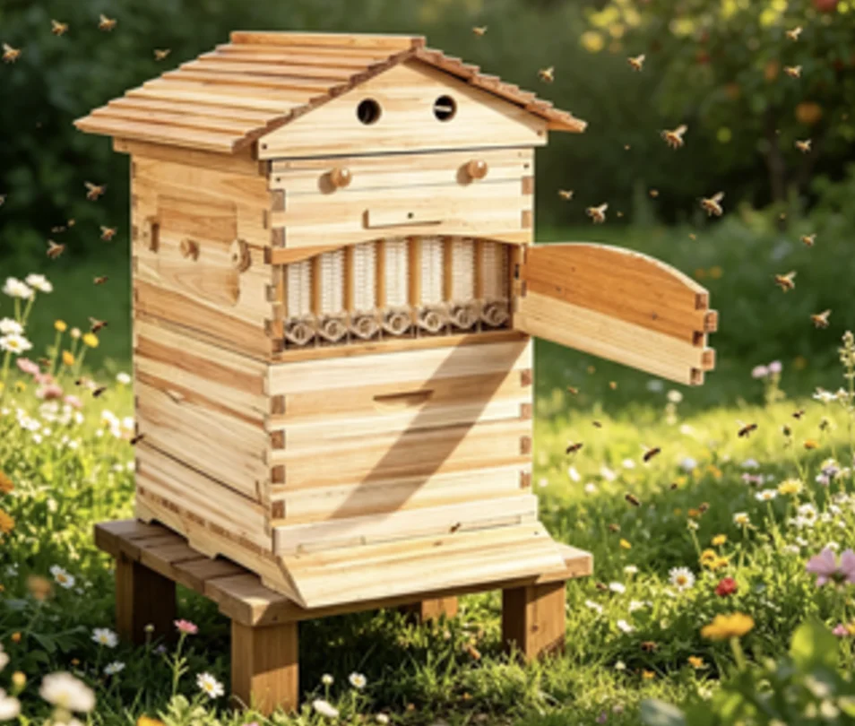 Automatic Bee Hive Complete Kit High Yield Beekeeping Supplies For Effortless Honey Harvest Work