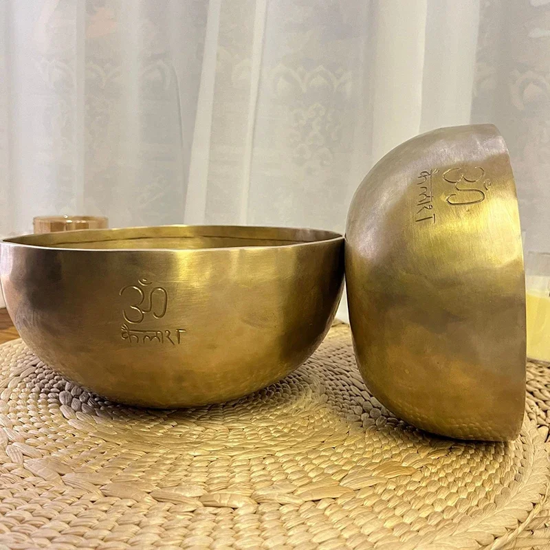 Large Handmade Tibetan Bowls Nepal Brass Singing Bowl Yoga Meditation Buddhism Sound Bowl Chakras Meditation Instruments Gifts