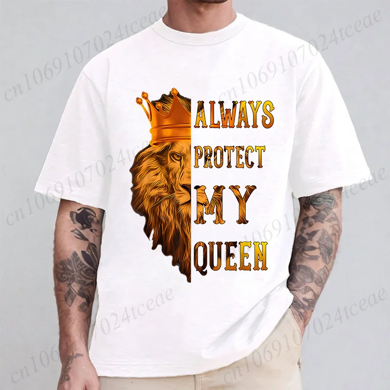 Couple Tee Always Protect My Queen/always Trust My King Tshirt King Queen Graphic Tee Shirt for Lover Unisex Tops Birthday Gifts