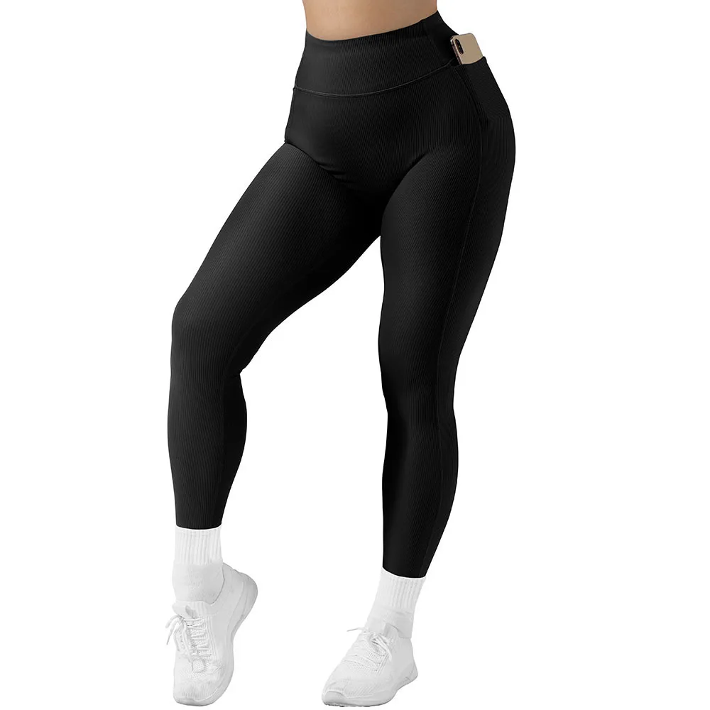 Mallas de Yoga para mujer, trajes para correr, mallas de gimnasio, pantalones de Yoga con bolsillo, cintura alta, Push Up, entrenamiento deportivo,