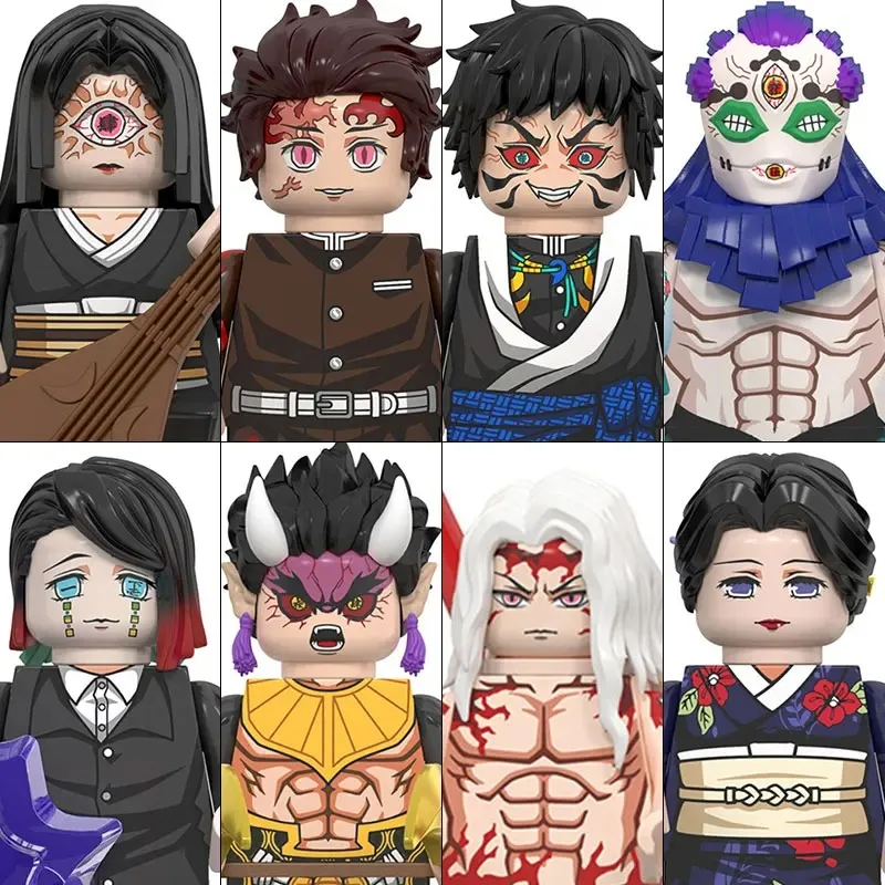 Demon Slayer Building Block Minifigures 50PCS Tanjirou Nezuko Giyuu Shinobu Collectible Action Figure Kids Assembly Toy Gift view 5