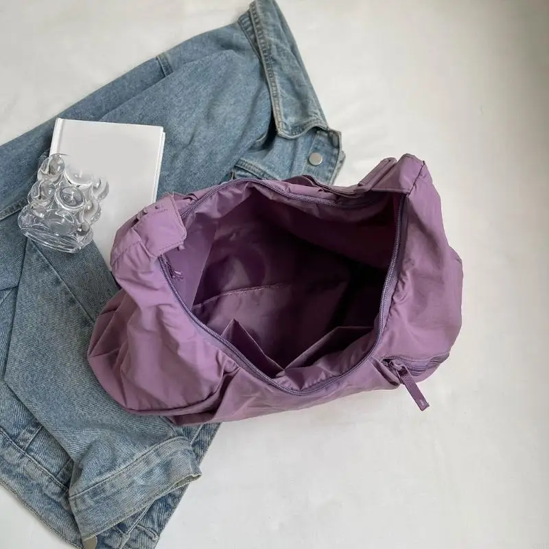 

63HC Women Japanese Crossbody Bag Large Capacity Shoulder Bag Solid Color Dumplings Bag Female Casual Messengers Bag