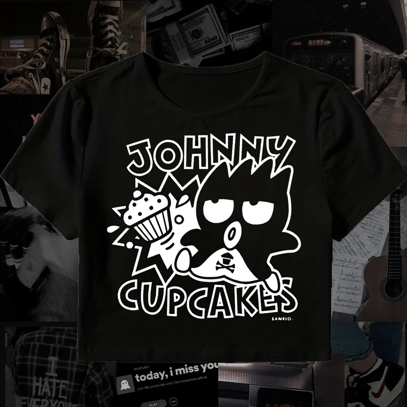 

Harajuku Goth Short Sleeve Y2K Style Letter Print Fairy Grunge Summer White Crop Top Slim 90s Streetwear Cultivate oneself