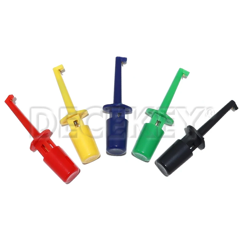 Mini Single Test Hook Clip Test Probe For Electronic Testing IC Grabber Small Size Round Crocodile Clip Hook Test Clip