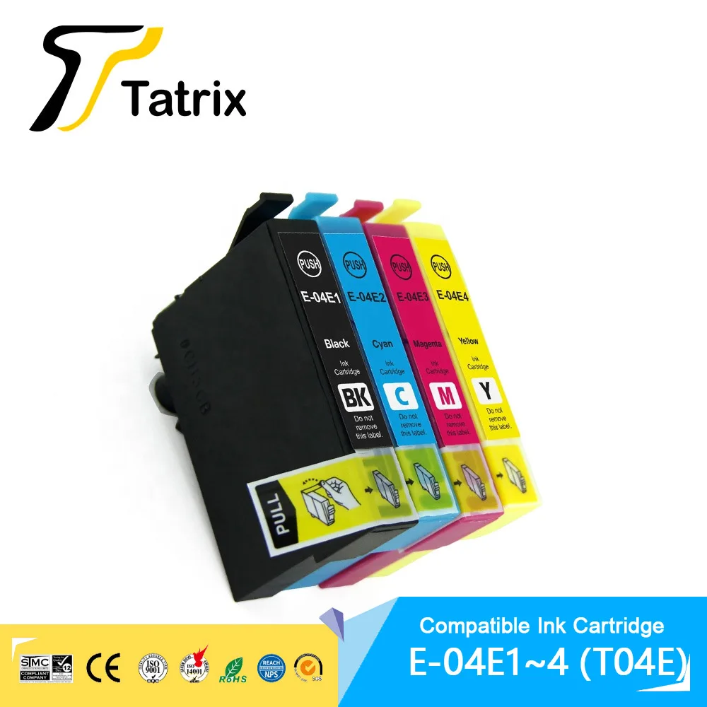 Tatrix T04E T04E1 T04E4 04E Compatible Ink Cartridge for Epson Expression Home XP-2101/XP-4101,WorkForce WF-2831/WF-2851 Printer