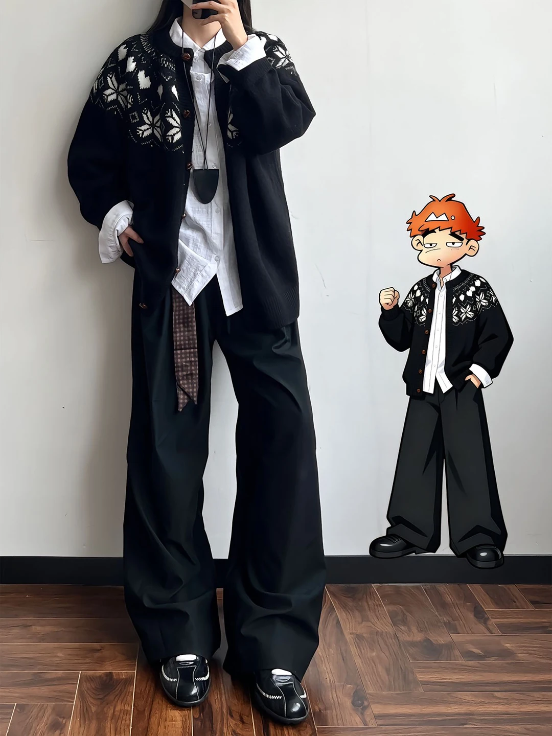 

Black Casual Knife Suit Pants for Men Autumn High-End Feeling Cleanfit Men's Western Pants Loose Fit Long Trousers