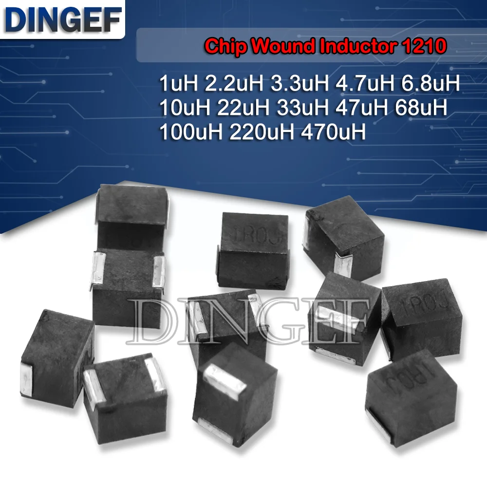 10PCS/LOT 3225 Chip Wound Inductor 1210 1uH 2.2uH 3.3uH 4.7uH 6.8uH 10uH 22uH 33uH 47uH 68uH 100uH 220uH 470uH