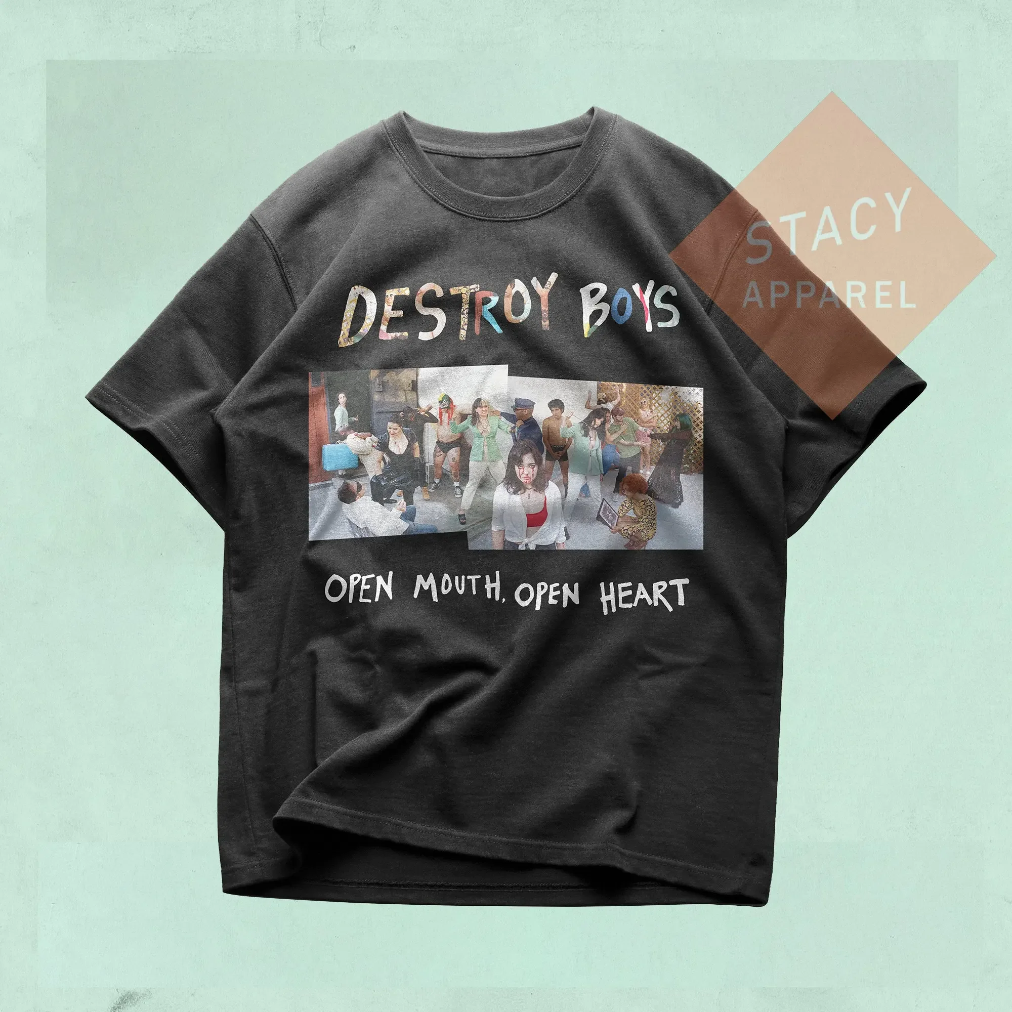 

Limited Destroy Boys T shirt Open Mouth Heart Album