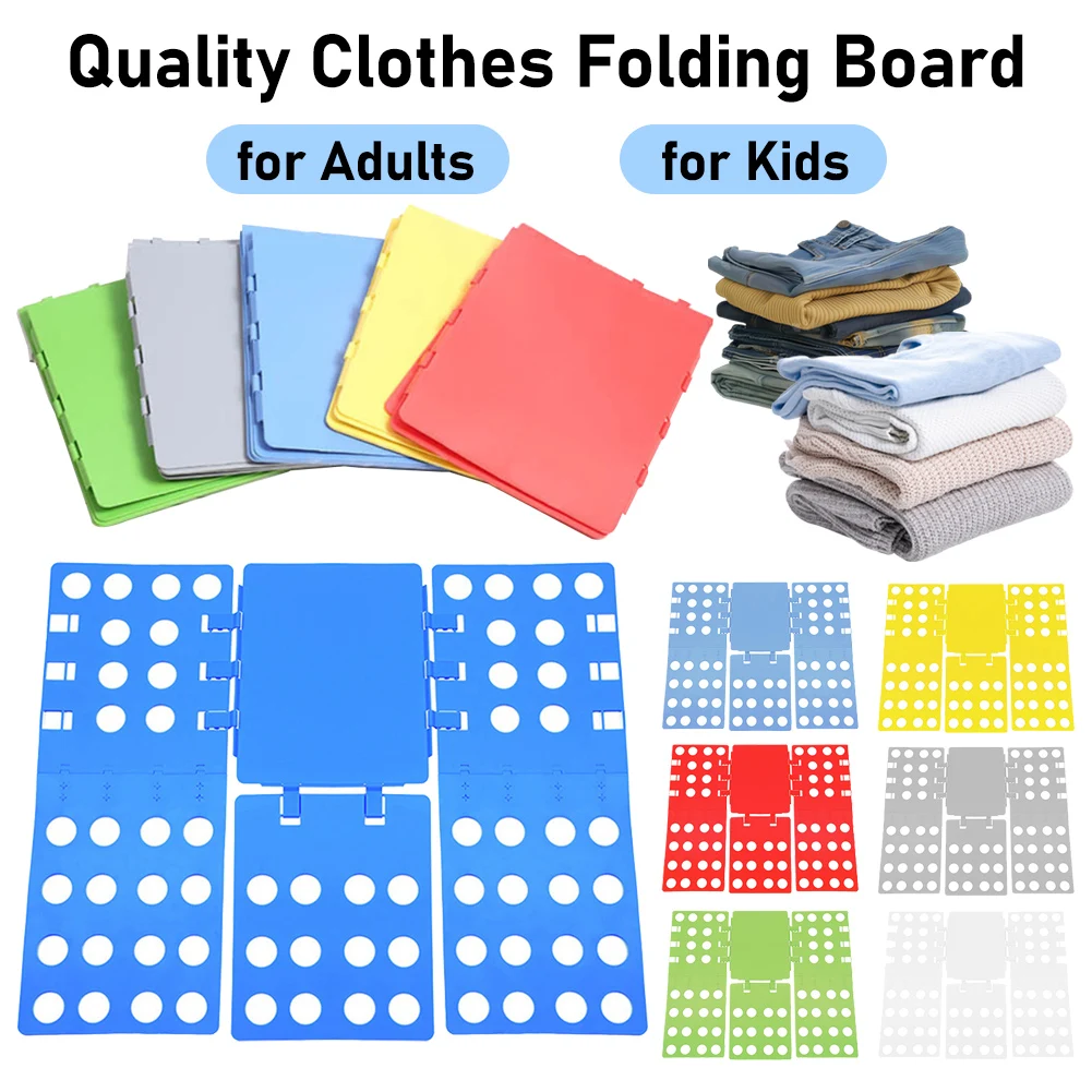 Adult Kids Quick Fold Clothes Folding Board Plastic Clothing Folder Bender Quick Clothes Folding Board for Laundry Room Home