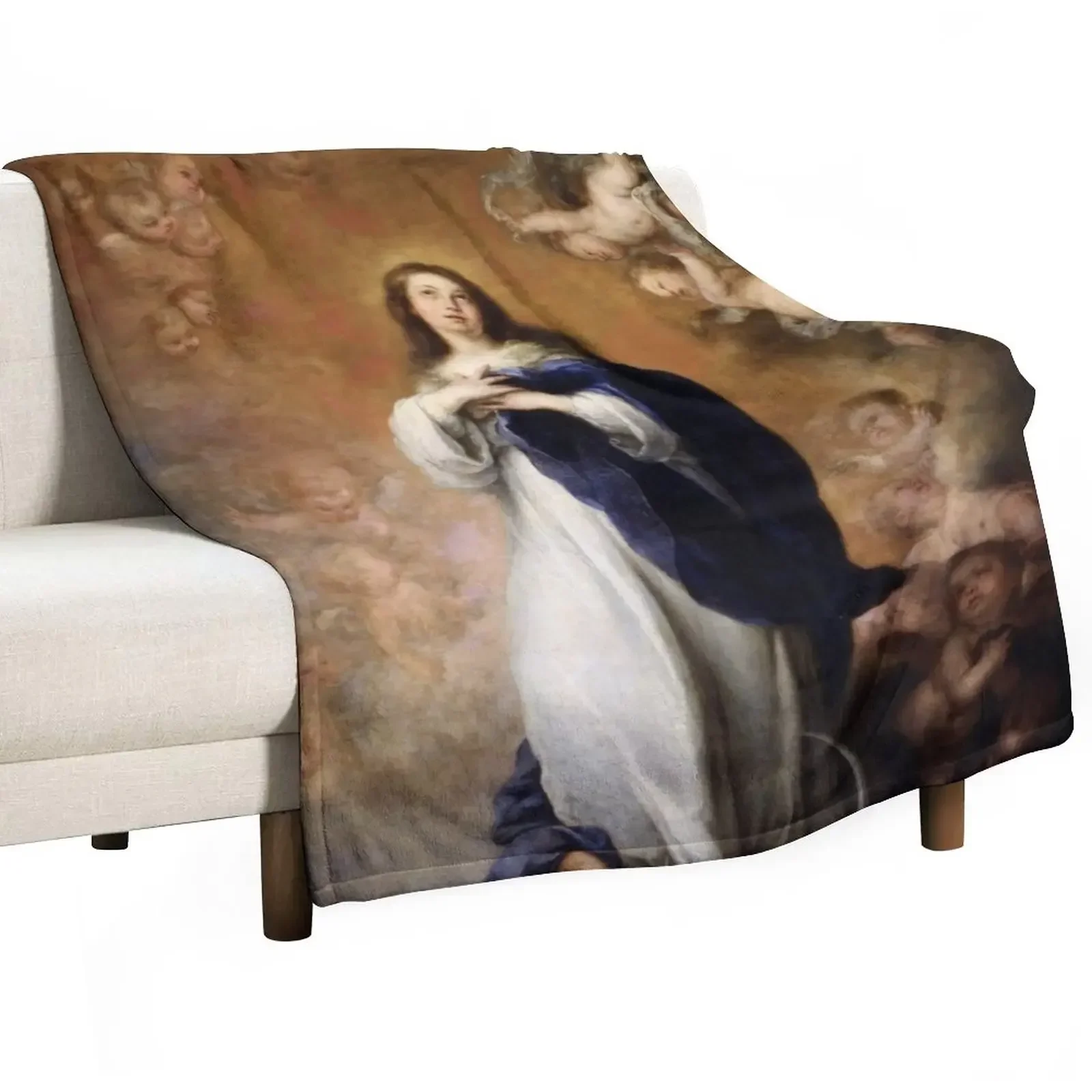 New The Immaculate Conception of Los Venerables Throw Blanket anime Bed Blankets