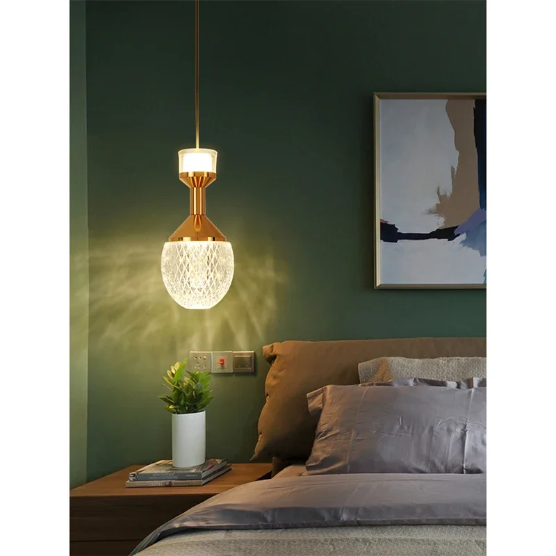 SAMAN Nordic Pendent lamp Modern Simplicity Bedroom Bedside Lamp Personalized creativity LED Restaurant Bar Aisle Chandelier