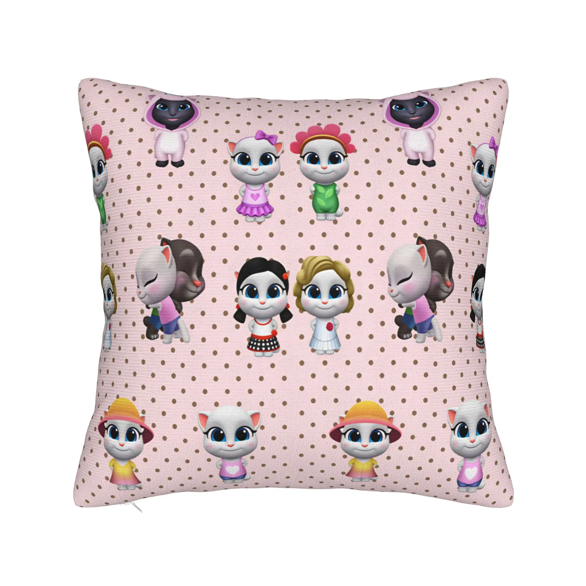 Pillow Case Game T-Talking T-Tom And F-Friends Design  Pillow Cover For Sofa Home Decoration Kawaii Pillowcases
