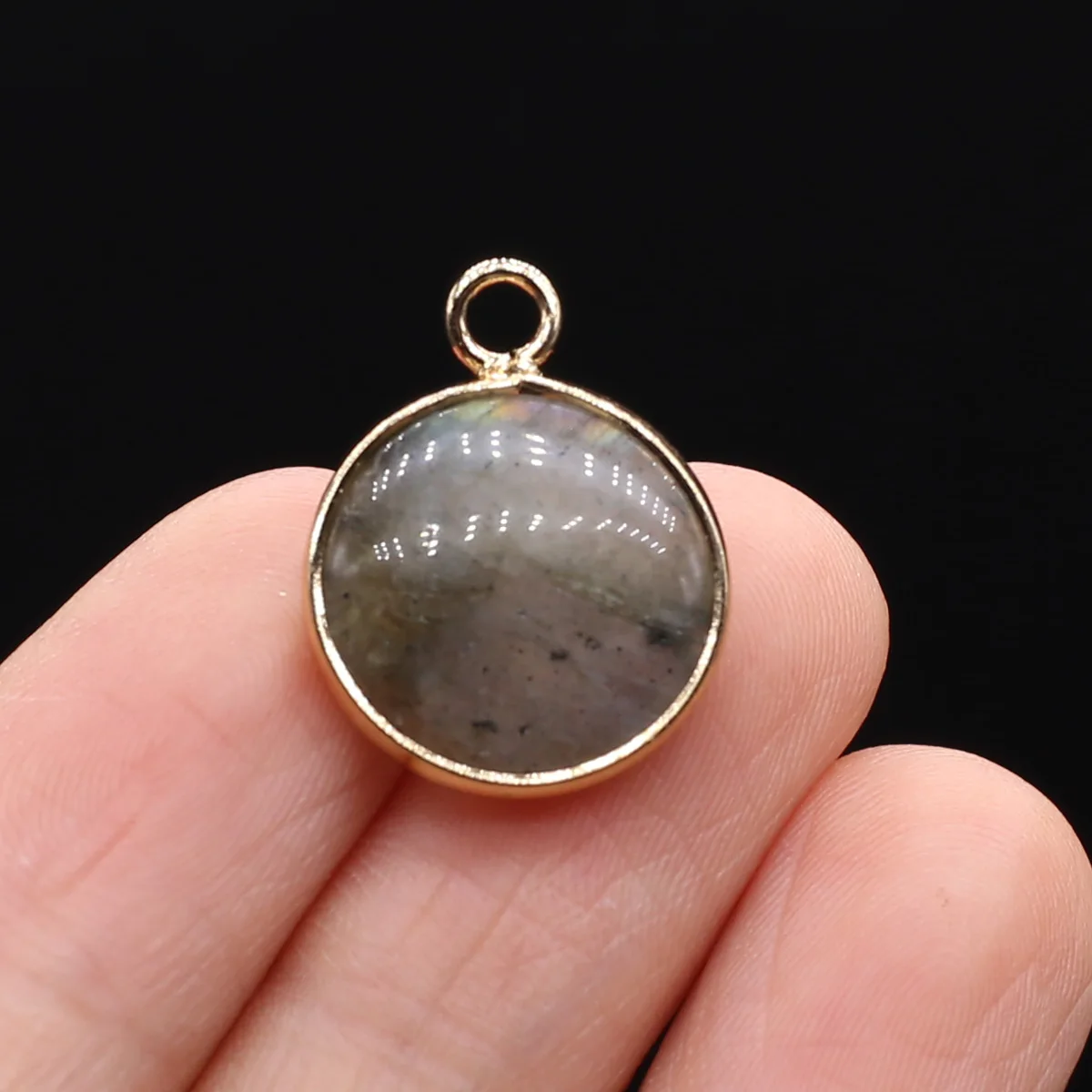 Natural Stone Pendant Round Shape Gemstone Exquisite Charms for Jewelry Making Diy Bracelet Necklace Earrings Accessories Gifts