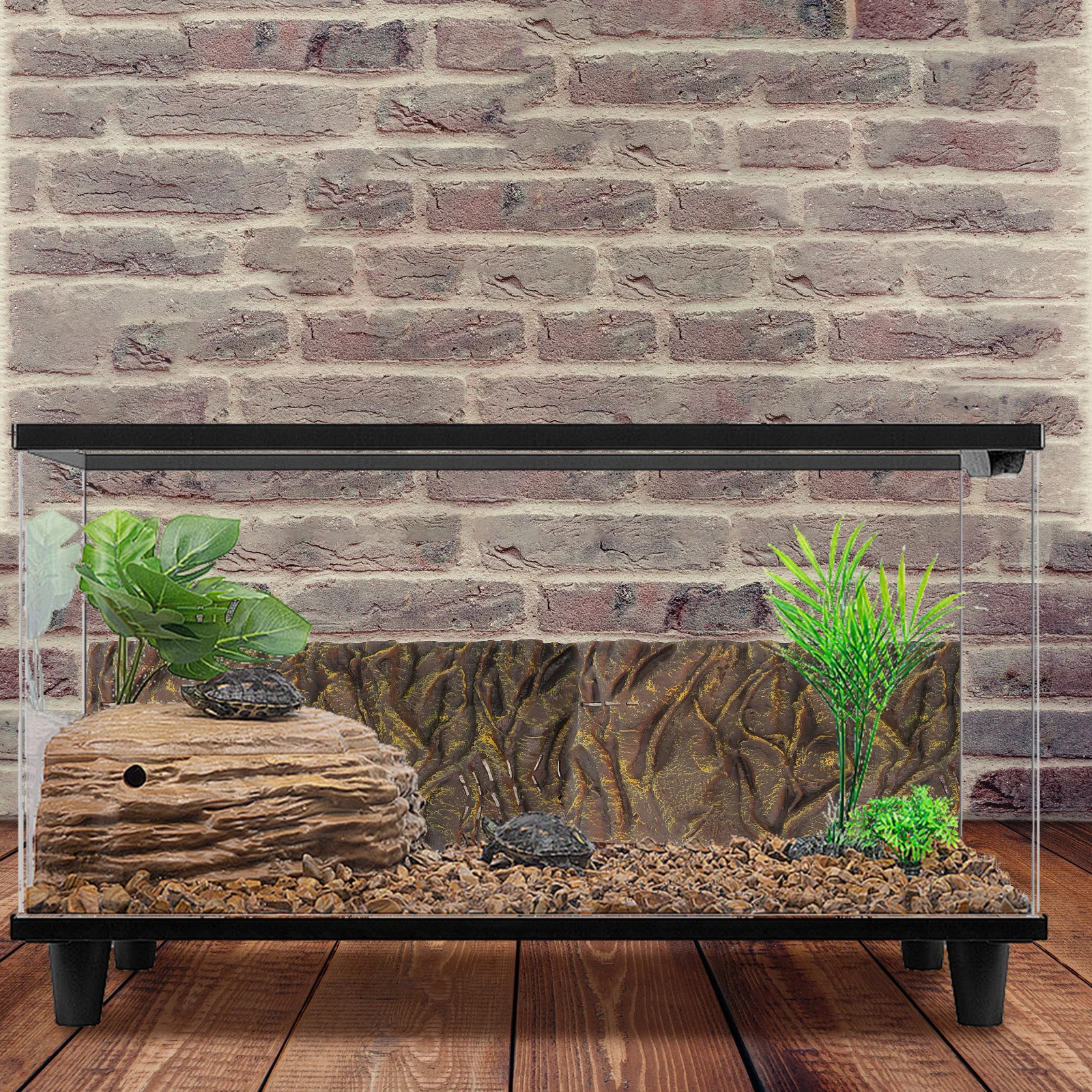 

3D Aquarium Background Board Eco Decor Stable Material Fish Tank Reptile Habitat High Simulation Fish Tank Background Board