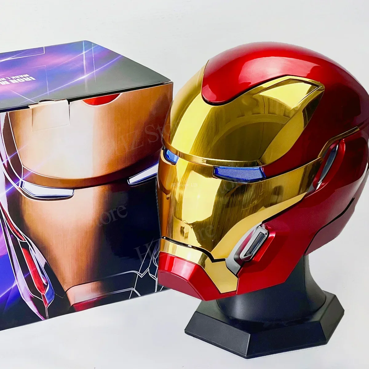 Marvel MK50 Iron Man Helmet 1:1 Wearable Voice, Touch, and RC with LED Eyes Sound Effects for Ironman Cosplay Christmas Gift