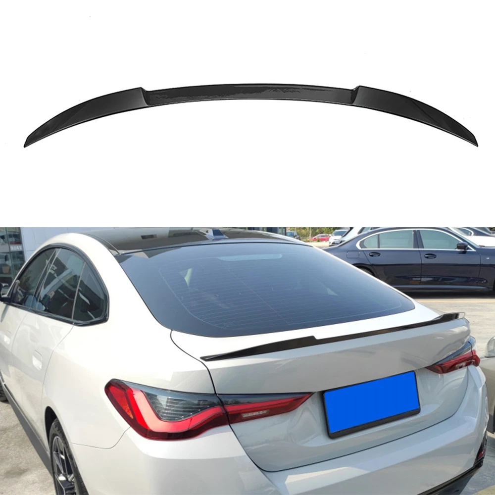 Car Rear Trunk Spoiler Wing Car Tail Wing Accesorios For BMW G24 G26 I4 430i M440i Gran Coupe 4 Door 2022-2024 Gloss Black