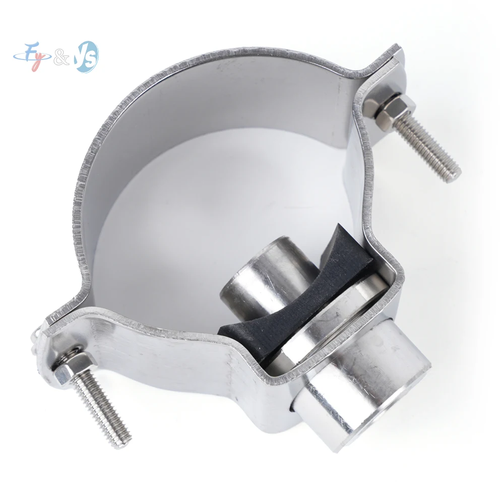 Stainless Steel Split Pipe Clamp Nozzle Connector, 1/4