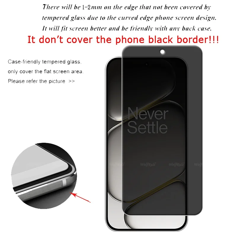 6-in-1 For Oneplus Nord CE 6 Lite Glass Phone Tempered Glass Privacy Anti-Spy Screen Protector Oneplus Nord CE 6 Lite Lens Glass