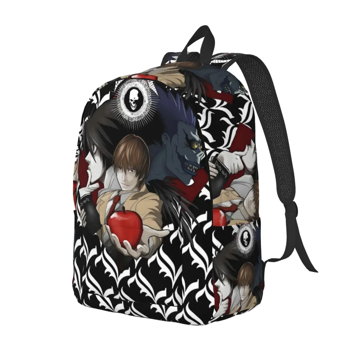 Custom D-Deathes N-Notes Travel Canvas Backpack Women Men School Computer Bookbag College Student Daypack Bags