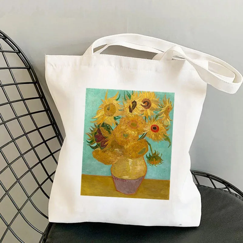 Van Gogh Oil-painting Women Shoulder Bags Harajuku Female Tote Bag Fashion Shopper Handbag Large Capacity Canvas Girl Handbags