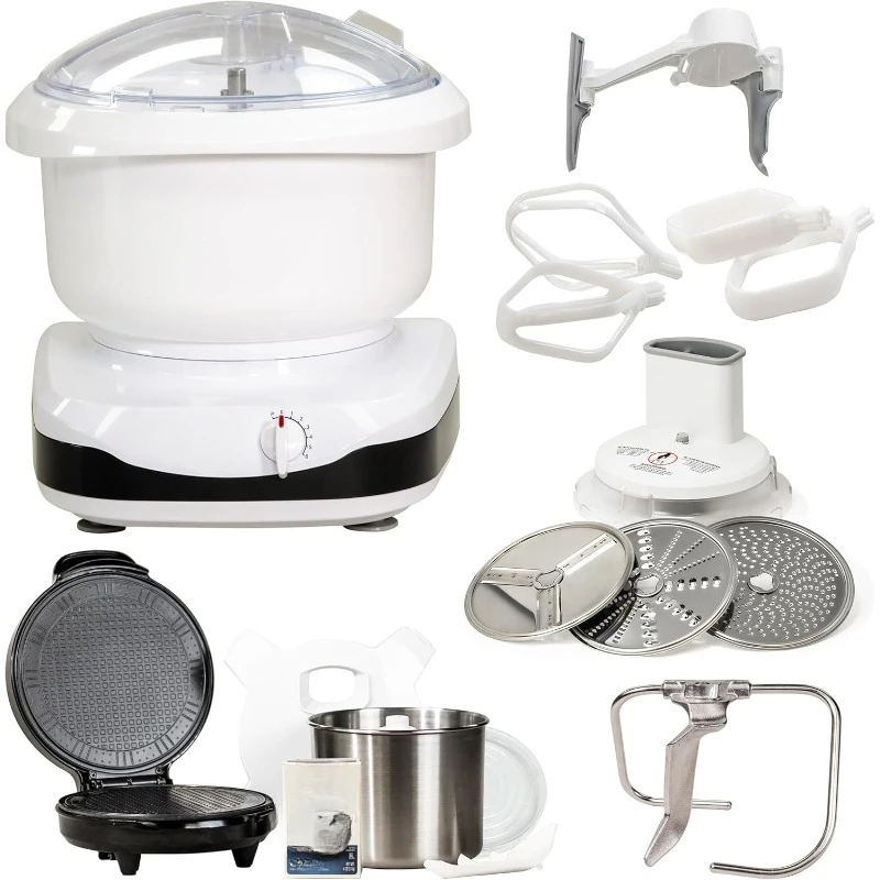 Artiste Kitchen Stand Mixer with Ultimate Accessory Bundle Includes Cookie and Cake Paddles,Bowl Scraper,Large Slicer Shredder