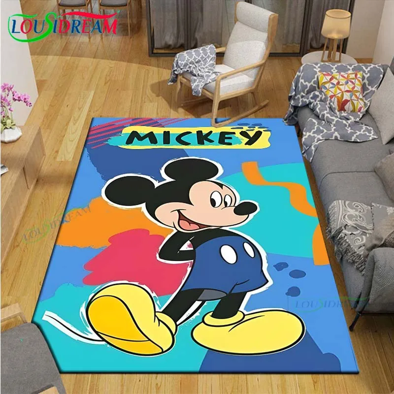

Hot Mickey Disney Cartoon Carpet Outdoor Rug Area Rug Non-slip Carpet Bedroom Decor Carpet for Kids Luxury Birthday Gift
