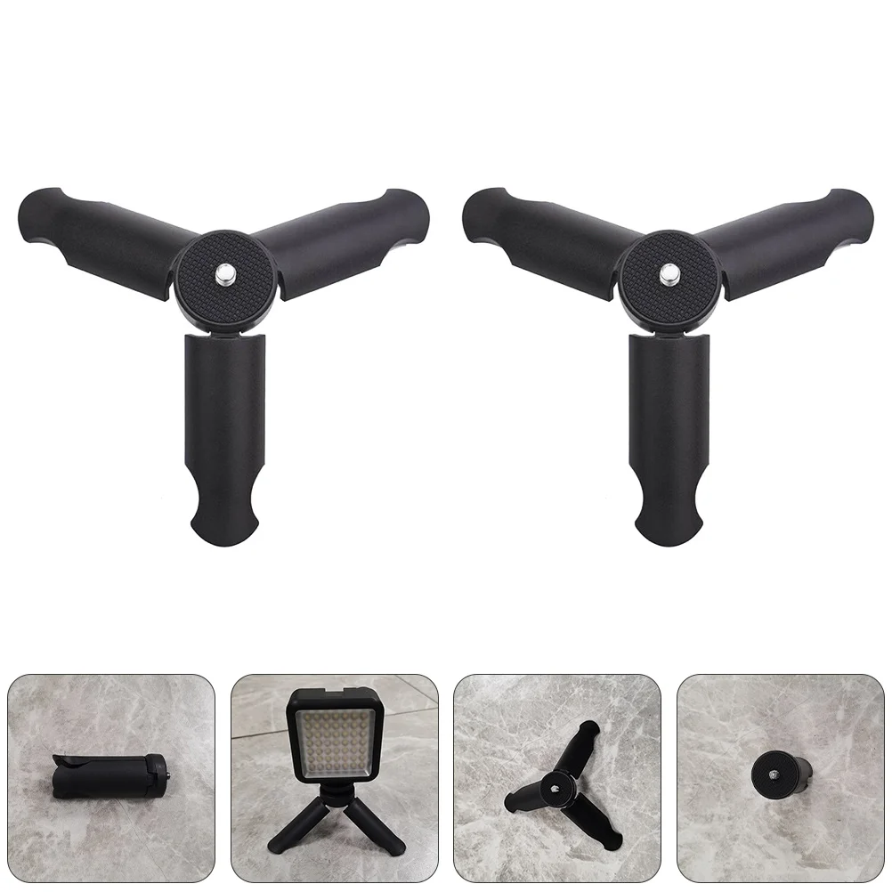 

4Pcs Phone Clip Stand Folding Tabletop Tripod 1 4 Inch Universal Interface Phone Camera Holder Stable Support Camera Tripod