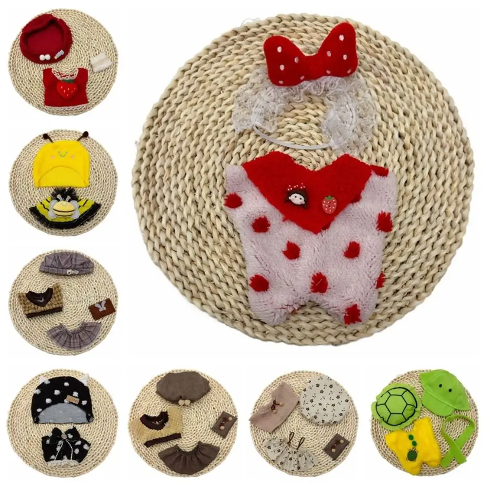 

Dress Up 20cm Cotton Doll Clothes Doll Clothes Head Cover Doll Winter Outfit Onesuit Short Skirt Star Doll Clothes