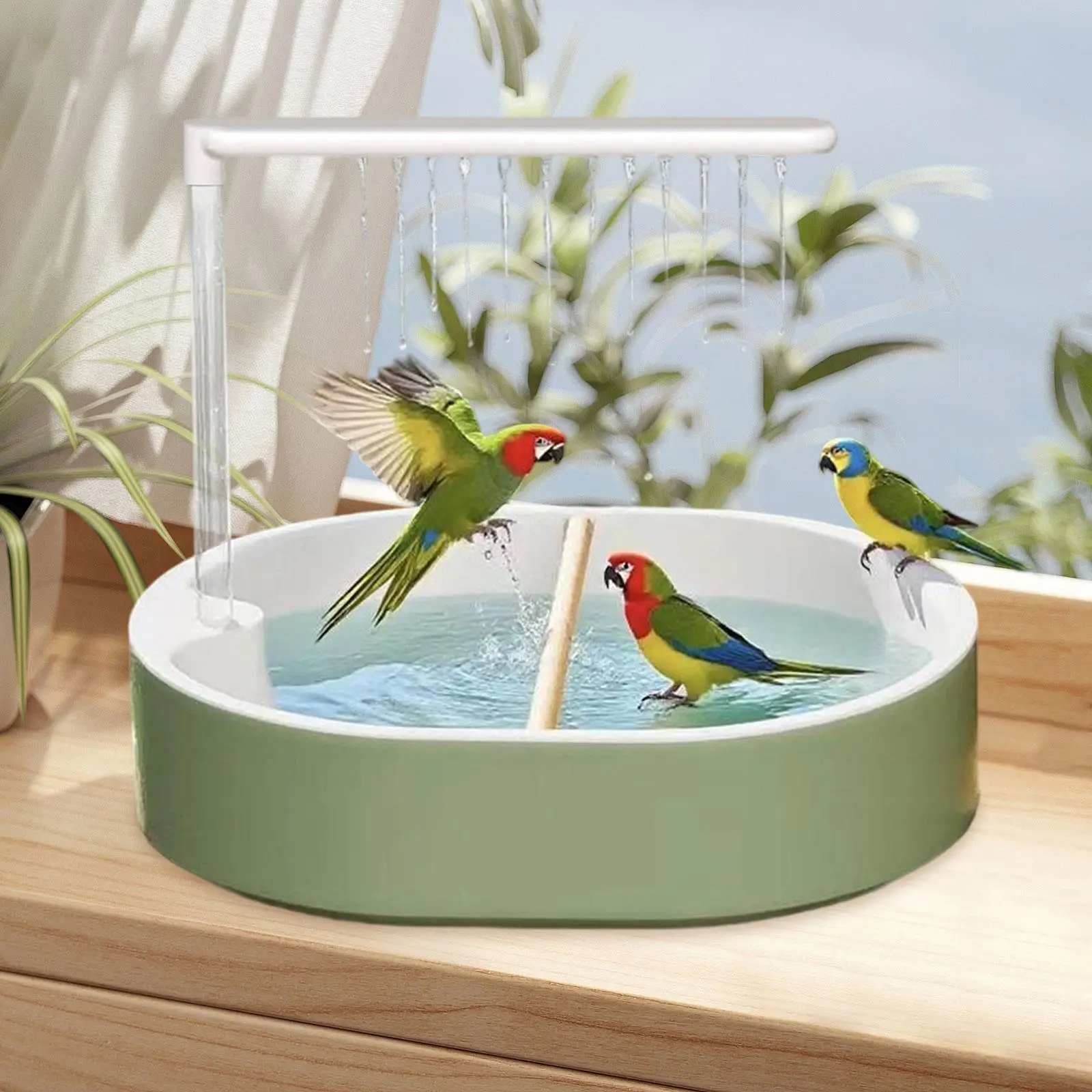 

Automatic Bird Bathtub Cockatiel Bird Automatic Bath Shower, with Pump, Parrot Bathtub